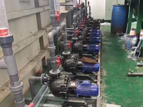 PVDF耐高温氟塑料磁力泵废水提升案例